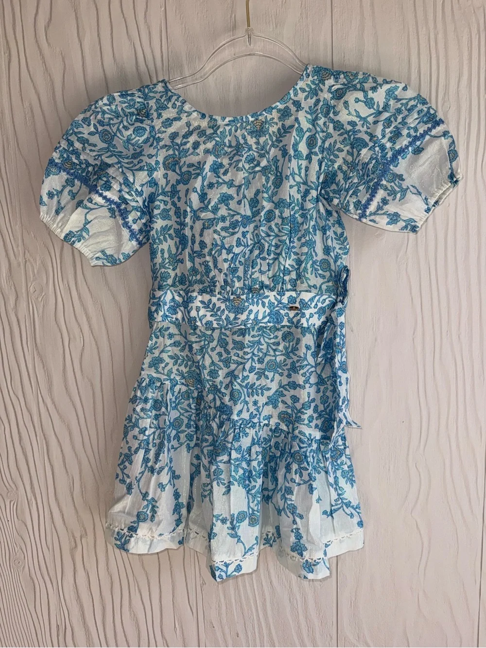 POUPETTE ST. BARTH MINI DRESS CHANTAL FOR GIRLS - BLUE LAZULI Sz: 6